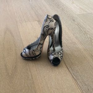 Casadei peep toe heels